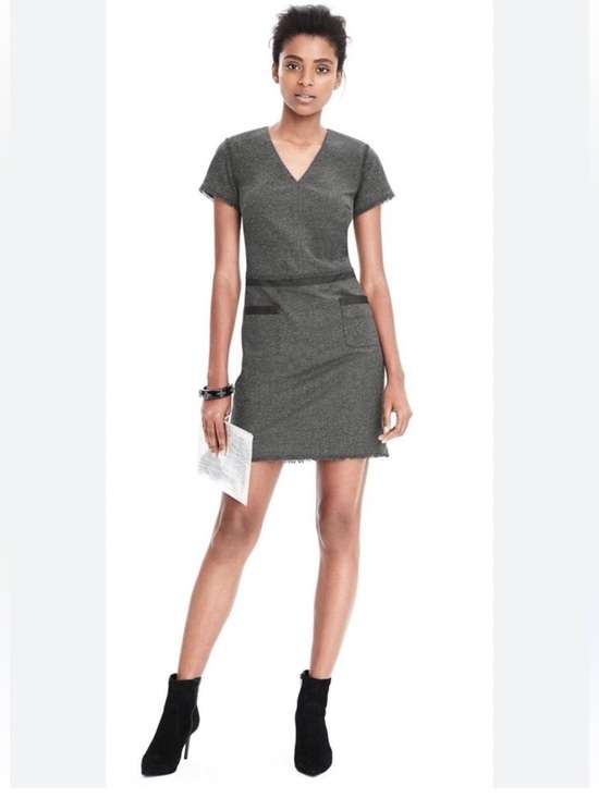 Banana Republic Dresses & Skirts - Banana Republic Gray Wool Blend V Neck Dress Size 12